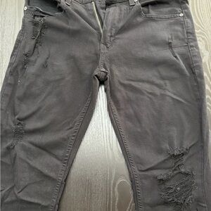 PAIGE Men's Distressed black Slim Jeans